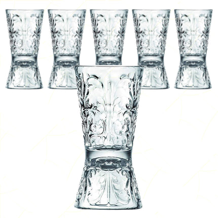 Rcr Bicchiere Per Shot O Jigger A Clessidra In Cristallo Da 3Cl - 6Cl Tattoo Clessidra Tumbler - Splendente Elegante Per Cocktail, Degustazione, Distillati, Barman, Mixology