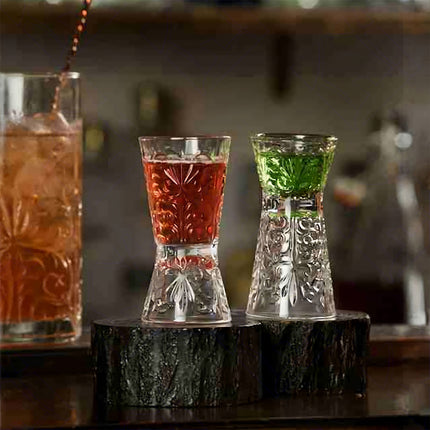 Rcr Bicchiere Per Shot O Jigger A Clessidra In Cristallo Da 3Cl - 6Cl Tattoo Clessidra Tumbler - Splendente Elegante Per Cocktail, Degustazione, Distillati, Barman, Mixology
