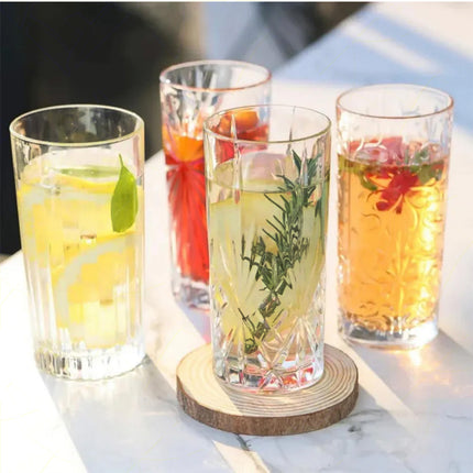 Rcr Bicchieri Misti Per Cocktail In Cristallo Mixology Tumblers Set 4Pz - Splendente Elegante Per Acqua, Aperitivi, Da Ristorante, Bar O Casa