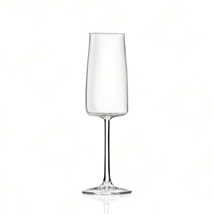 Rcr Bicchiere Da Champagne Calice In Cristallo Da 30Cl Essential Flute Set 6Pz - Splendente Elegante, Per Matrimoni, Feste, Da Ristorante