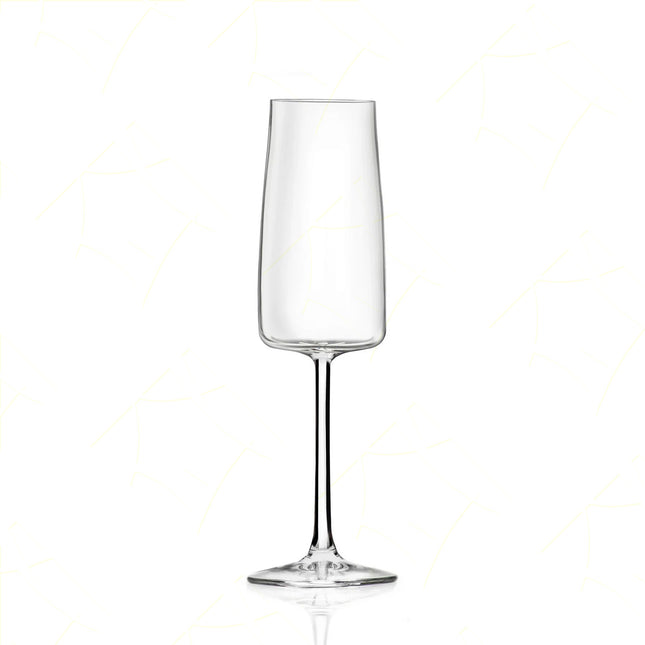 Rcr Bicchiere Da Champagne Calice In Cristallo Da 30Cl Essential Flute Set 6Pz - Splendente Elegante, Per Matrimoni, Feste, Da Ristorante