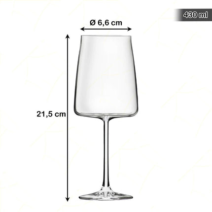 Rcr Calice Vino In Cristallo Essential Set 6Pz - Splendente Elegante Per Vino, Champagne, Ristorante 43Cl RCR Cristallerie