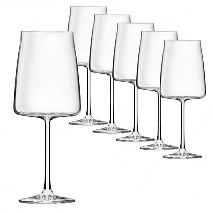Rcr Calice Vino In Cristallo Essential Set 6Pz - Splendente Elegante Per Vino, Champagne, Ristorante