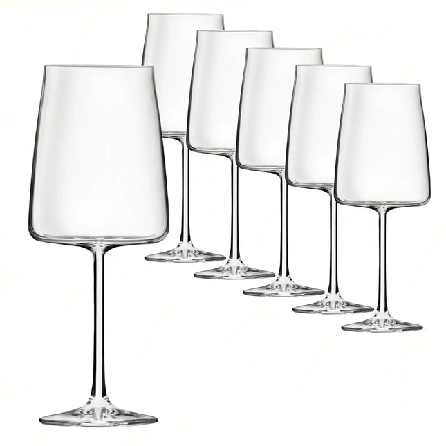 Rcr Calice Vino In Cristallo Da 65Cl Essential Set 6Pz - Splendente Elegante Per Vino, Champagne, Ristorante