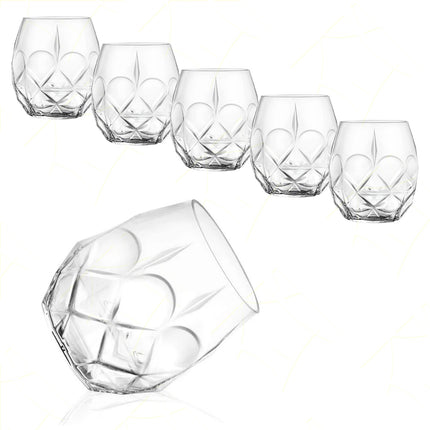 Rcr Bicchiere Acqua In Cristallo Alkemist Dof Da 38Cl Set 6Pz - Splendente Elegante Per Acqua, Aperitivi, Da Ristorante, Casa RCR Cristallerie