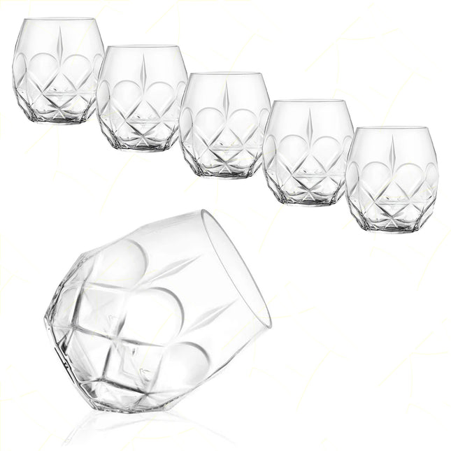 Rcr Bicchiere Acqua In Cristallo Alkemist Dof Da 38Cl Set 6Pz - Splendente Elegante Per Acqua, Aperitivi, Da Ristorante, Casa