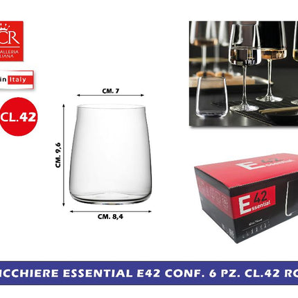 Rcr Cristalleria Italiana 14583 Bicchieri D'Acqua E Whisky, Essential RCR Cristallerie