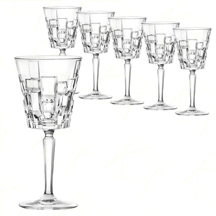 Rcr Calice Vino In Cristallo Etna Set 6Pz - Splendente Elegante Per Vino, Champagne, Ristorante RCR Cristallerie
