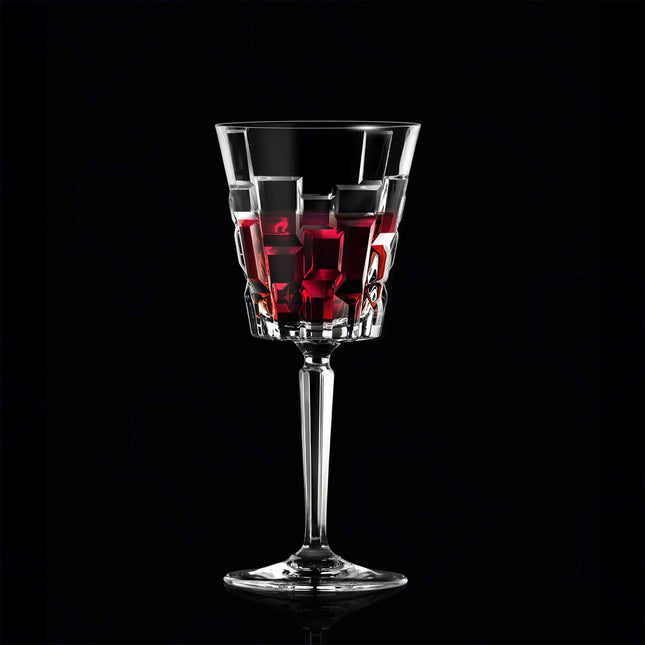Rcr Calice Vino In Cristallo Da 28Cl Etna Set 6Pz - Splendente Elegante Per Vino, Champagne, Ristorante