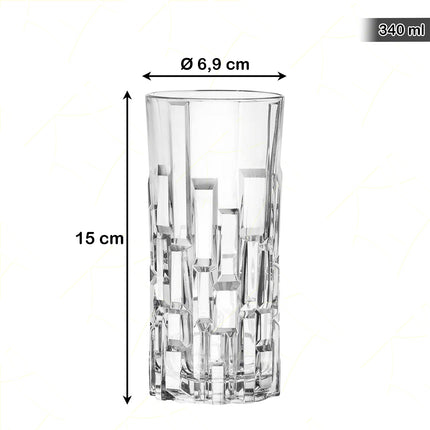 Rcr Bicchiere Per Aperitivi In Cristallo Etna Da 34Cl Set 6Pz - Splendente Elegante Per Acqua, Aperitivi, Da Ristorante, Casa
