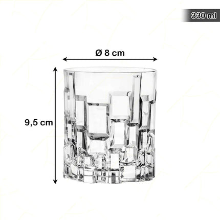 Rcr Bicchiere Per Aperitivi In Cristallo Etna Dof Set 6Pz - Splendente Elegante Per Acqua, Aperitivi, Da Ristorante, Casa RCR Cristallerie