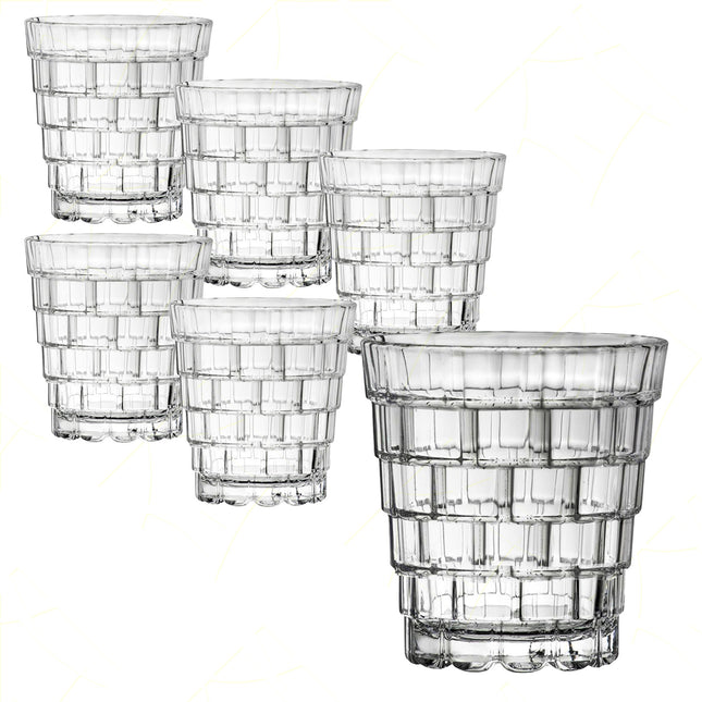 Rcr Bicchiere Acqua In Cristallo Stack Dof Da 32Cl Set 6Pz - Splendente Elegante Per Acqua, Aperitivi, Da Ristorante, Casa