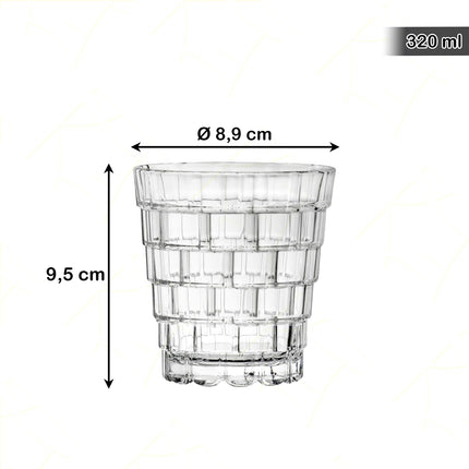 Rcr Bicchiere Acqua In Cristallo Stack Dof Da 32Cl Set 6Pz - Splendente Elegante Per Acqua, Aperitivi, Da Ristorante, Casa