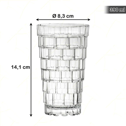 Rcr Bicchiere Per Aperitivi In Cristallo Stack Tumbler Da 39Cl Set 6Pz - Splendente Elegante Per Acqua, Aperitivi, Da Ristorante, Casa