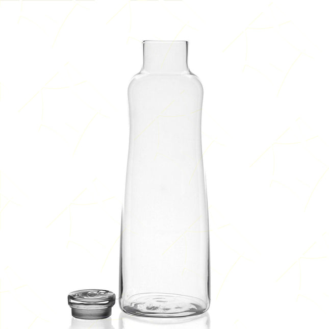 Rcr Bottiglia In Vetro Da 1.09 Litri Con Tappo Eco Water - Ergonomica, Elegante, Brillante, Per Ristorante, Bar, Casa