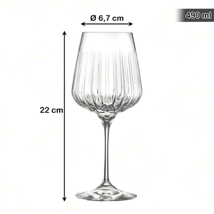 Rcr Bicchiere Per Aperitivi In Cristallo Timeless Spritz Da 49Cl Set 6Pz - Splendente Elegante Per Acqua, Aperitivi, Da Ristorante, Casa