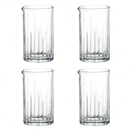 Rcr Bicchiere Per Mixing Cocktail In Cristallo Da 65Cl Timeless Set 4Pz - Da Bar Per Cocktail, Aperitivo, Resistente, Con Beccuccio, Mixing Glass