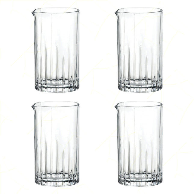 Rcr Bicchiere Per Mixing Cocktail In Cristallo Da 65Cl Timeless Set 4Pz - Da Bar Per Cocktail, Aperitivo, Resistente, Con Beccuccio, Mixing Glass