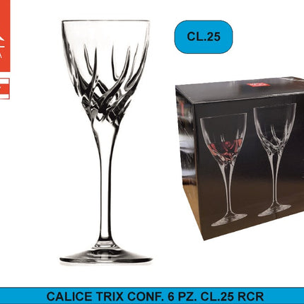 Calice Trix Conf. 6 Pz. Cl.25 Rcr Casalinghi Letizia Ceramica