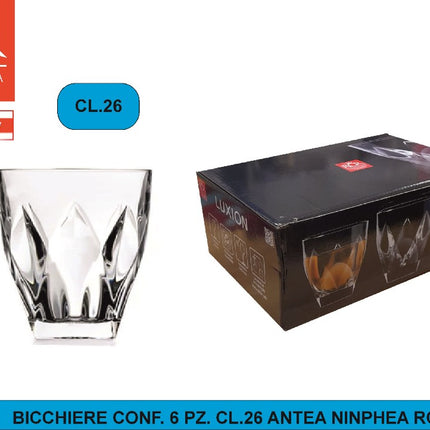 Bicchiere Conf. 6 Pz. Cl.26 Antea Ninphea Rcr Casalinghi Letizia Ceramica