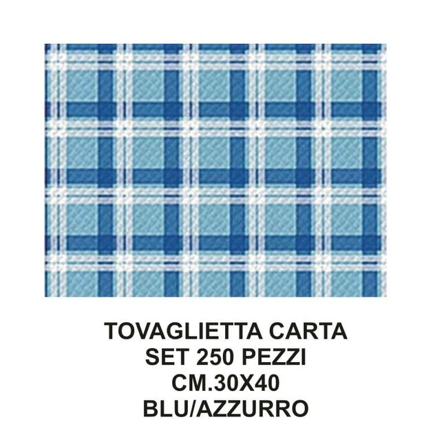 Tovaglioli Cm.30X40 Duo Blu/Azz. Conf.250 Pz. R.C. Table Top