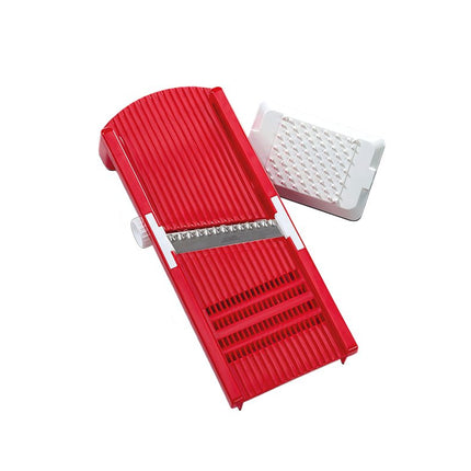 Tagliapatate Professionale 7-in-1 Rigamonti Mandolina Affetta Verdure in Acciaio Inox Made in Italy (Julienne, Grattugia, Taglio Ondulato) Rigamonti