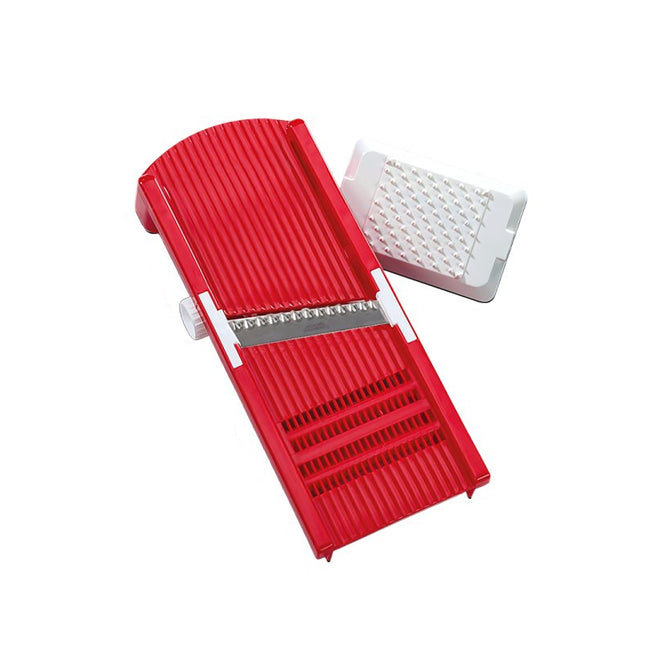 Tagliapatate Professionale 7-in-1 Rigamonti Mandolina Affetta Verdure in Acciaio Inox Made in Italy (Julienne, Grattugia, Taglio Ondulato) Rigamonti