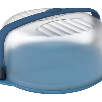 ECOPLAST Portatorta Trendy con Manico – Portadolci con Coperchio Lavabile in Lavastoviglie, Ø circa 32 cm, Colori Ottanio o Mattone, Made in Italy Ottanio Ecoplast