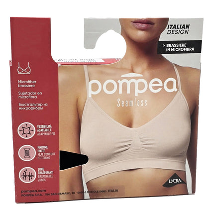 Pompea Reggiseno Seamless Senza Ferretto Comodo Microfibra