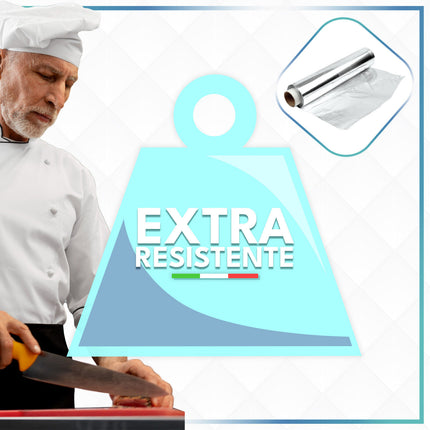 Rotolo Alluminio Resistente Aderente Anti-Strappo Per Frigo E Forno Varie Misure
