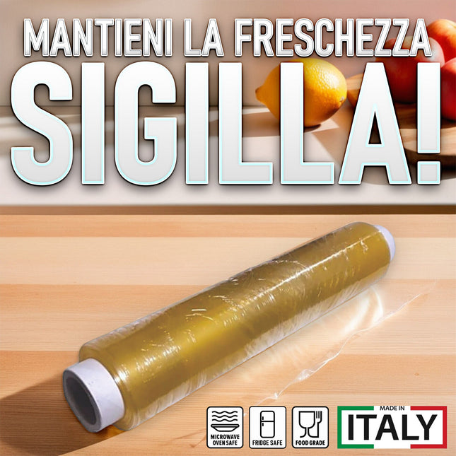 Rotolo Pellicola Alimenti Trasparente Pvc Resistente Aderente Varie Misure