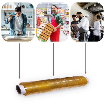 Rotolo Pellicola Alimenti Trasparente Pvc Resistente Aderente Varie Misure