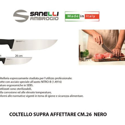 Coltello Supra Affettare Cm.26 Nero