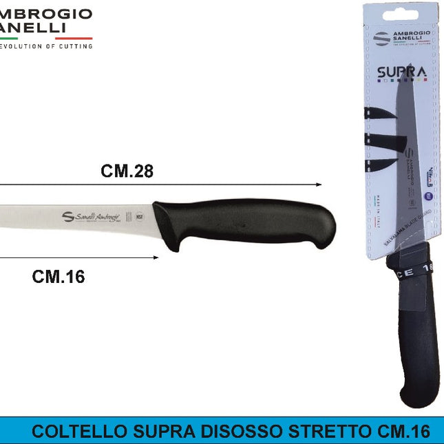 COLTELLO SUPRA DISOSSO STRETTO CM.16 Ambrogio Sanelli