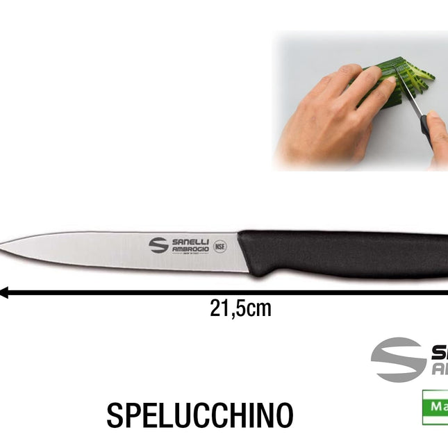 Ambrogio Sanelli Coltello Supra Spelucchino E Dentato per Uso Cucina Professionale Ambrogio Sanelli
