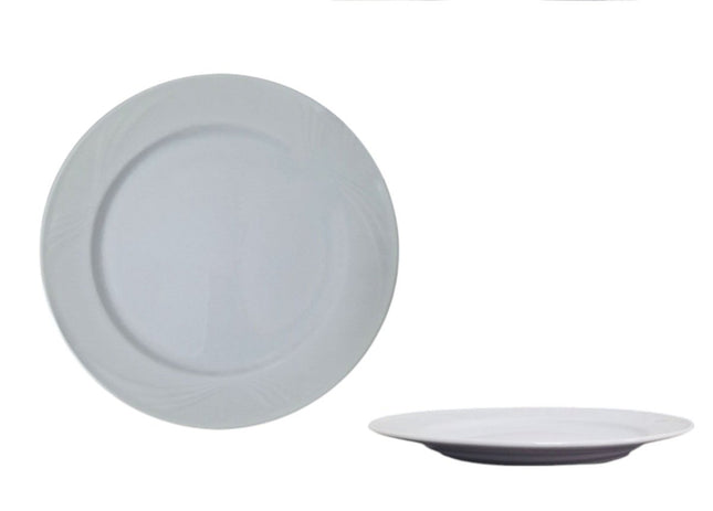 Piatto Caprera Piano Cm.26 Bianco Saturnia