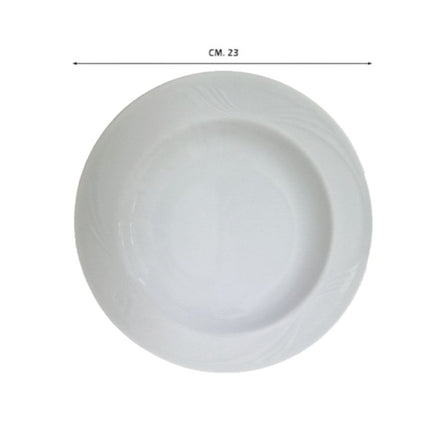 PIATTO CAPRERA FONDO CM.23 BIANCO - Tutto Tutto Meno Meno