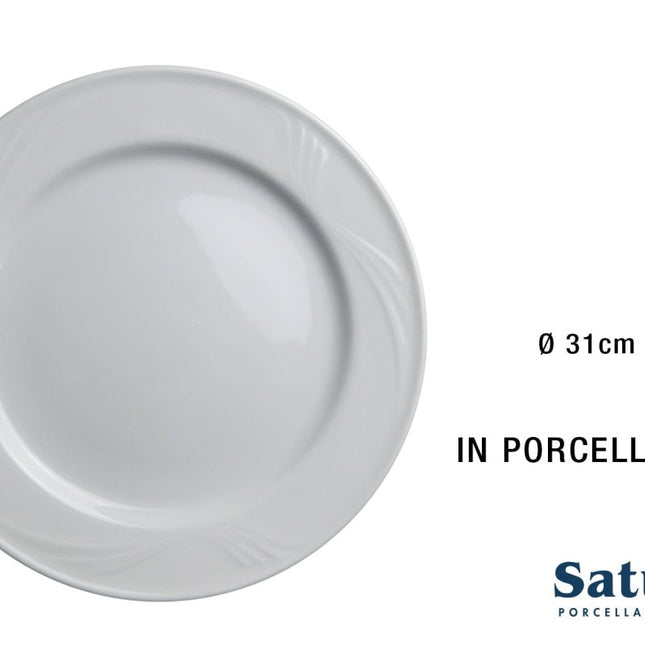 PIATTO CAPRERA PORTATA CM.31 BIANCO - Tutto Tutto Meno Meno