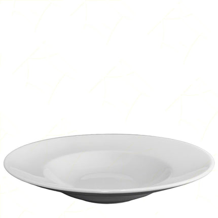 Piatto Fondo Rotondo 27 cm Porcellana Liscio Bianco Pasta Bowl per Primi Piatti, Resistente, Lavabile in Lavastoviglie, Idoneo per Microonde, Made in Italy - Tutto Tutto Meno Meno