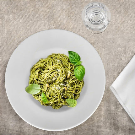 Piatto Fondo Rotondo 27 cm Porcellana Liscio Bianco Pasta Bowl per Primi Piatti, Resistente, Lavabile in Lavastoviglie, Idoneo per Microonde, Made in Italy - Tutto Tutto Meno Meno
