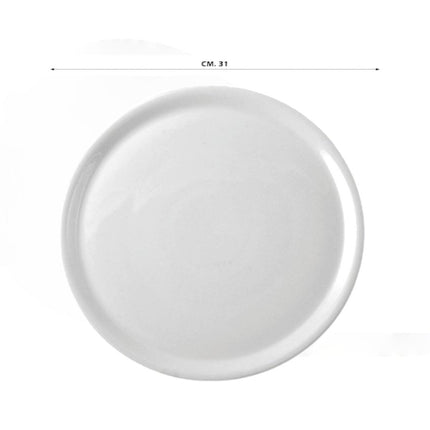 Piatto Pizza Porcellana Napoli Cm.31 Ii Bianco - Tutto Tutto Meno Meno