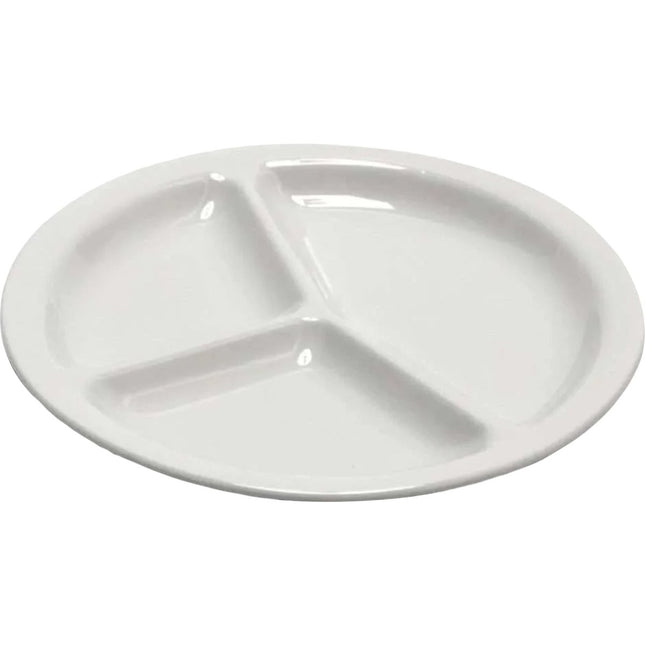 Antipastiera Piatto 3 Scomparti Ø 26 cm in Porcellana Bianco per Antipasti - Tutto Tutto Meno Meno