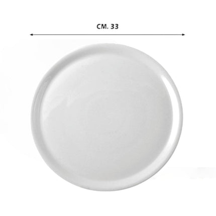 Piatto Pizza Porcellana Napoli Cm.33 Bianco - Tutto Tutto Meno Meno