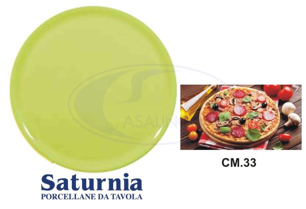 PIATTO PIZZA VERDE AC. NAPOLI CM.33 - Tutto Tutto Meno Meno