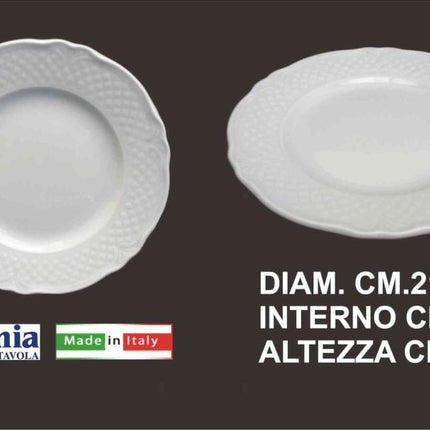 Saturnia Piatto Malaga Portata Piano Frutta Fondo in Ceramica - Tutto Tutto Meno Meno