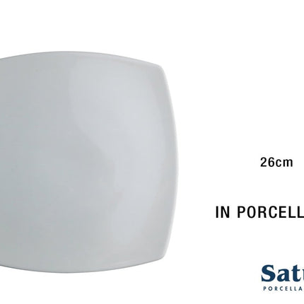 Saturnia Piatto Tokio In Porcellana, Forme Quadrato E Rettangolare, Design Elegante E Raffinato Saturnia