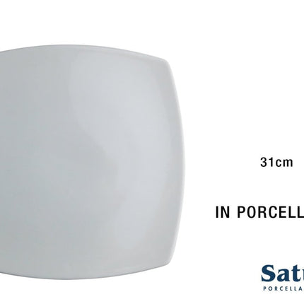 Saturnia Piatto Tokio In Porcellana, Forme Quadrato E Rettangolare, Design Elegante E Raffinato Saturnia