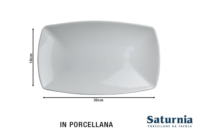 Piatto Da Portata Rettangolare Dimensione Cm.30X18 Saturnia