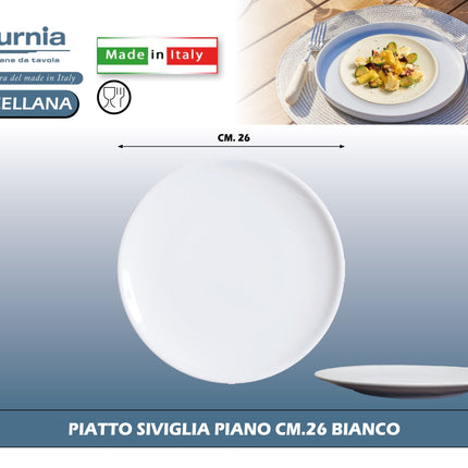 Saturnia Piatto Linea Siviglia In Porcellana Elegante E Resistente Per Uso Quotidiano E Servire