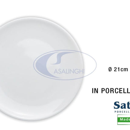 Piatto Siviglia Frutta Cm.21 Bianco-8003342023005